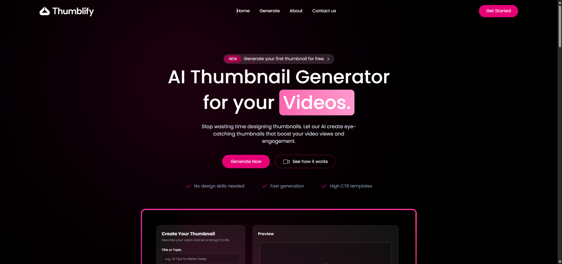 AI YouTube Thumbnail Generator